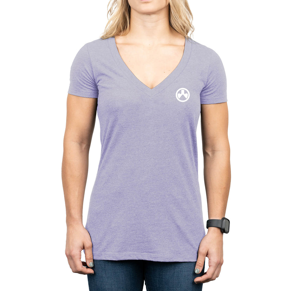 Magpul Unfair Advantage Women's Orchid Heather Cotton/Polyester V-Neck Shirt, 2XL