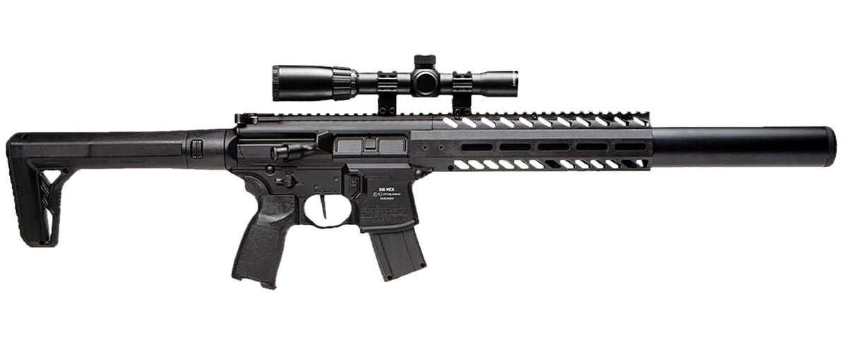 Sig Sauer Airguns MCX Gen II CO2 .177 Pellet Rifle 30-Round M-LOK Black Scope Included