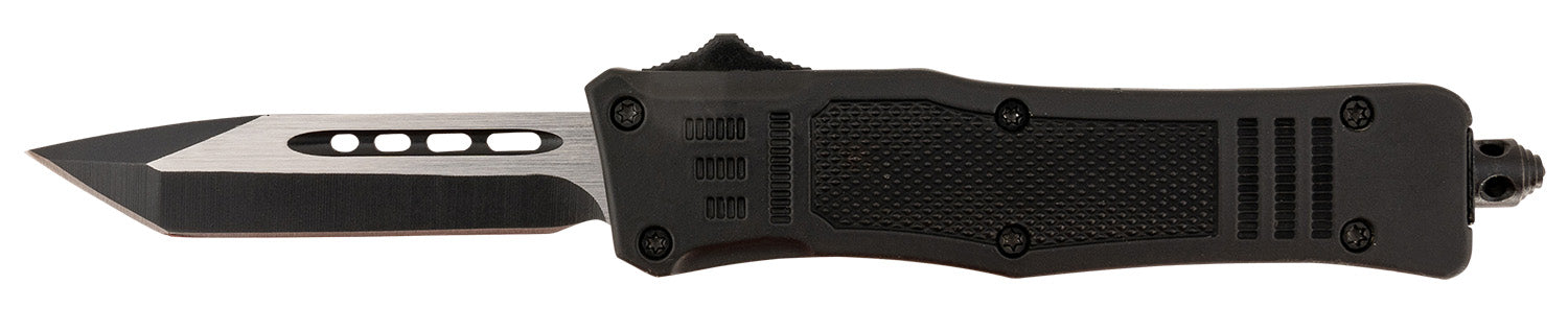 Steel River Knives Spartan Mini MT616BT OTF Tanto Plain 440C SS Black/Silver Blade 4.25" Zinc Alloy Handle