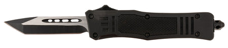 Steel River Knives Spartan Mini MT616BT OTF Tanto Plain 440C SS Black/Silver Blade 4.25" Zinc Alloy Handle