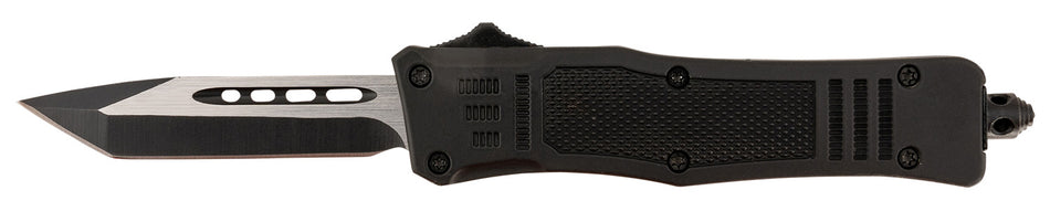 Steel River Knives Spartan Mini MT616BT OTF Tanto Plain 440C SS Black/Silver Blade 4.25" Zinc Alloy Handle