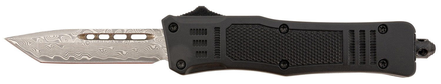 Steel River Knives Spartan Mini MT616BRDAMT OTF 2.75" Tanto Damascus Blade 4.25" Zinc Aluminum Handle