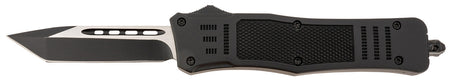 Steel River Knives Spartan Medium T618BT OTF Tanto Plain 440C SS Black/Silver Blade 4.50" Zinc Alloy Handle