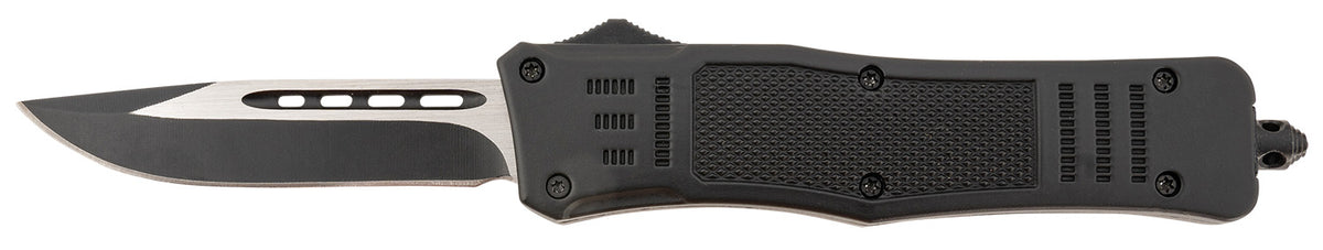 Steel River Knives Spartan Medium T618BDP OTF 3.25" Drop Point 440C Blade 4.50" Black Zinc Alloy Aluminum Handle