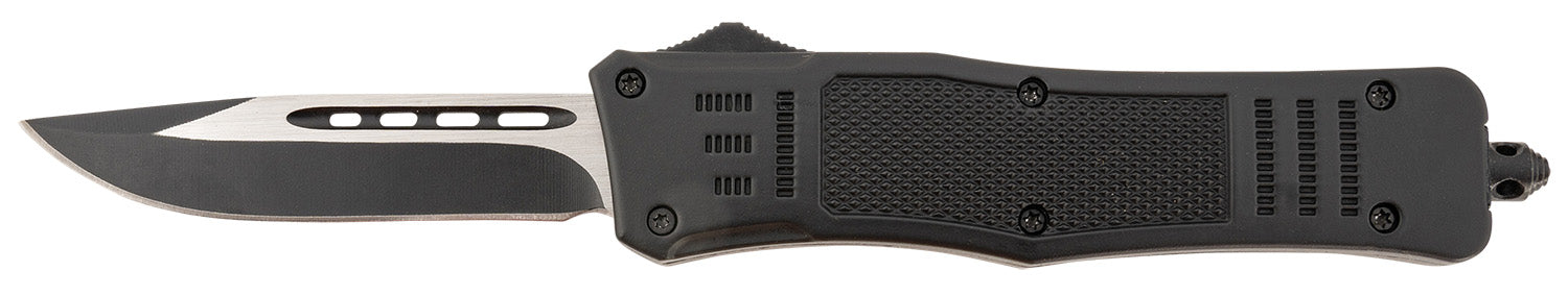 Steel River Knives Spartan Medium T618BDP OTF 3.25" Drop Point 440C Blade 4.50" Black Zinc Alloy Aluminum Handle