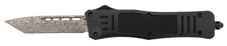 Steel River Knives Spartan Medium T618BDT OTF Tanto 3.25" Plain Black/Silver 440C Blade 4.50" Aluminum Handle