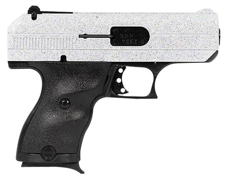 Hi-Point C9 9mm Luger Pistol 8+1 3.50" Black Steel Barrel, White Sparkle Slide, Black Polymer Frame & Grips