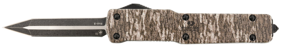 Templar Knife Premium LW Slim 3.16" OTF Dagger Stonewashed D2 Steel Blade, 4.93" Mossy Oak Bottomland Aged Aluminum Handle