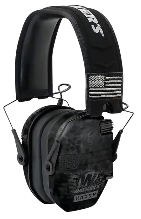 Walker's Razor Patriot Slim Electronic Muff 23 dB Kryptek Highlander/Black Over the Head