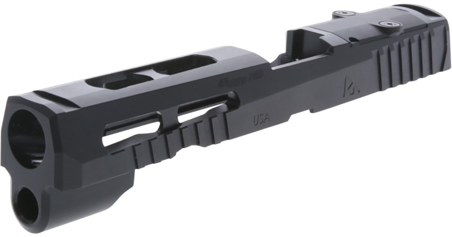 Rival Arms Glock 43/43X Ported Precision Slide Black QPQ Steel with RMS Cut
