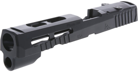 Rival Arms Glock 43/43X Ported Precision Slide Black QPQ Steel with RMS Cut