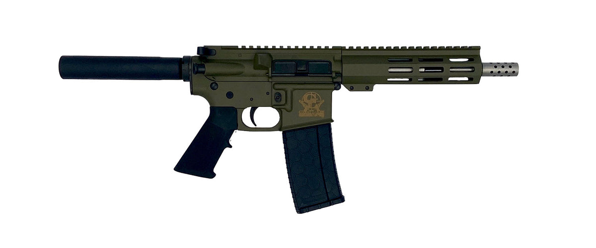 Great Lakes Firearms GL15223SSPODG AR-15 Pistol, .223 Wylde, 30+1, 7.5" Stainless Barrel, OD Green Receiver, M-LOK Handguard