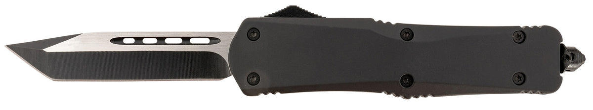 Steel River Knives Spartan T624BT OTF 3.75" Tanto 440C Stainless Blade 5.5" Black Zinc Alloy Aluminum Handle