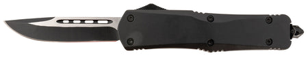 Steel River T624BDP Spartan 3.75" Drop Point Black/Silver 440C SS Knife Blade, 5.5" Black Aluminum Handle