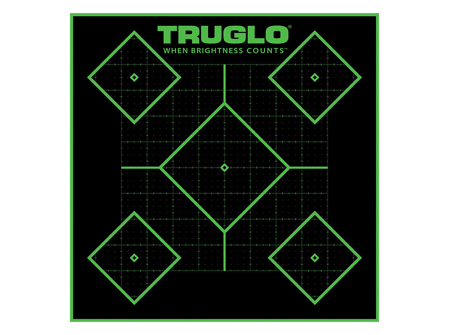 TruGlo TG14A25BB Tru-See 5-Diamond Heavy Paper Self-Adhesive Target 25-Pack