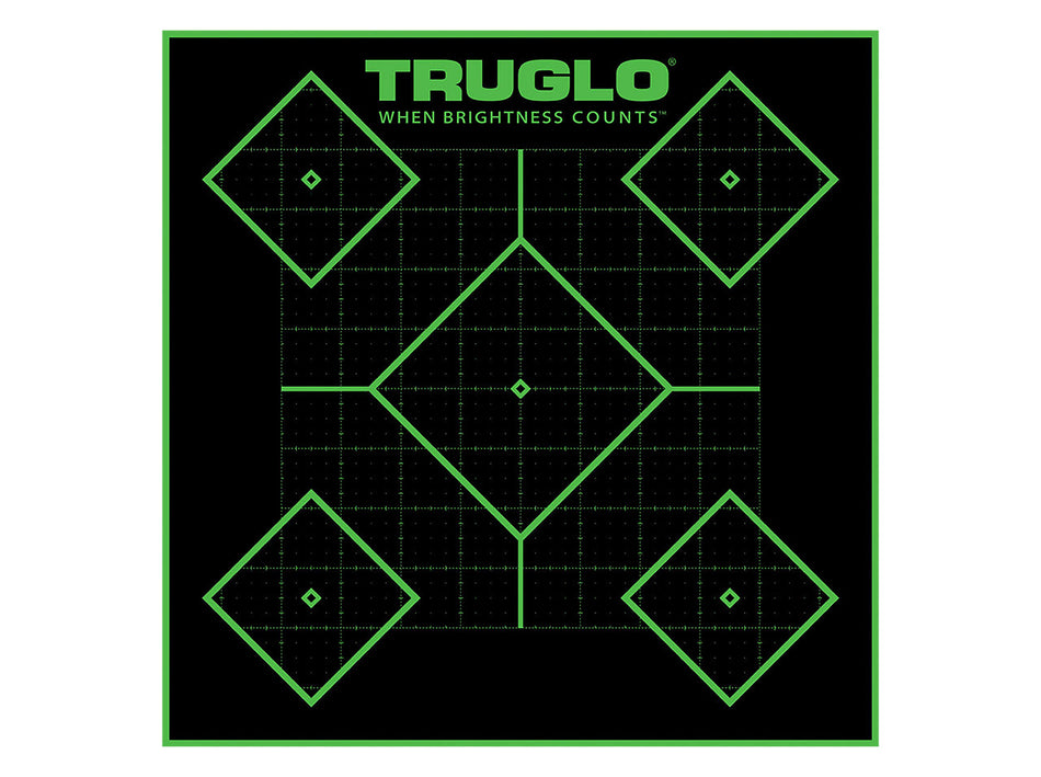 TruGlo TG14A25BB Tru-See 5-Diamond Heavy Paper Self-Adhesive Target 25-Pack