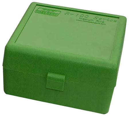 MTM Case-Gard RS10010 100-Round Flip-Top Ammo Box 223Rem/204Ruger Green Polypropylene