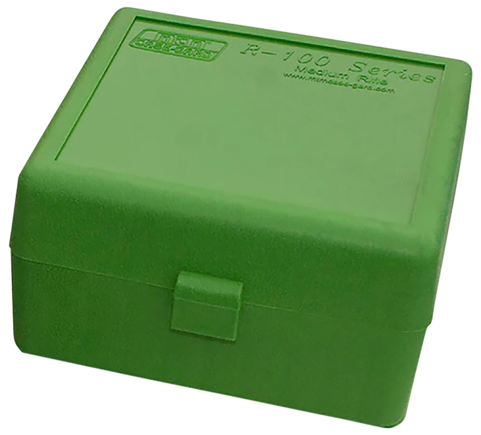 MTM Case-Gard RS10010 100-Round Flip-Top Ammo Box 223Rem/204Ruger Green Polypropylene