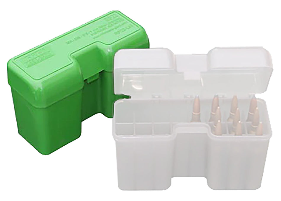 MTM Case-Gard RF22SM10 22-Round Flip-Top Ammo Box 338 Cal Green Polypropylene