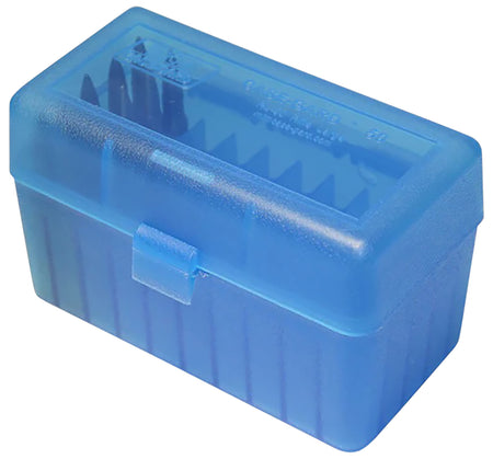 MTM Case-Gard RSS5024 50-Round Flip-Top Ammo Box 6mm PPC/7mm Clear Blue