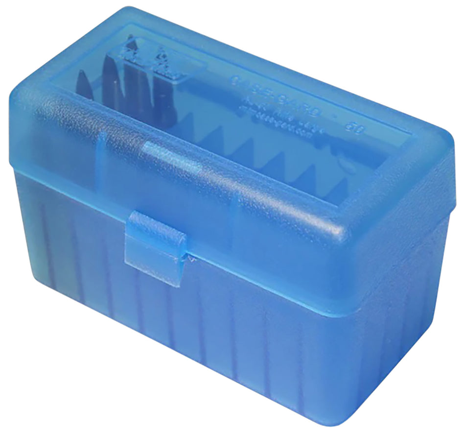MTM Case-Gard RSS5024 50-Round Flip-Top Ammo Box 6mm PPC/7mm Clear Blue