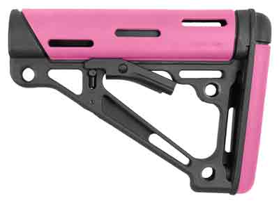 Hogue Pink Overmolded AR-15 M-16 Collapsible Buttstock Mil-Spec
