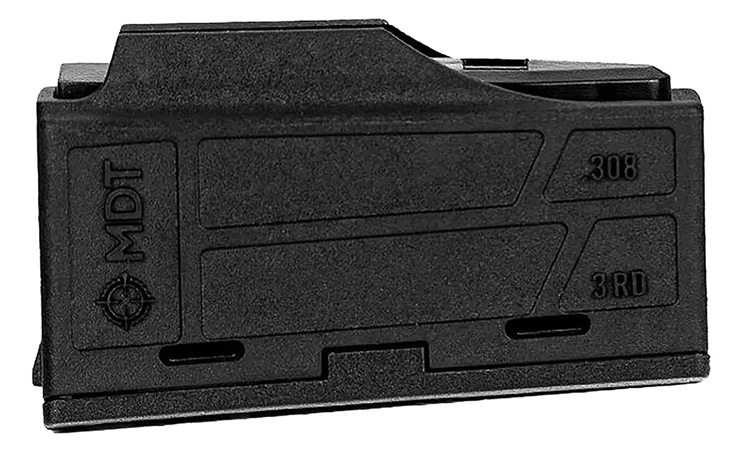 MDT 105089BLK AICS 3-Round Flush Fit .308 / 6.5 Creedmoor Short Action Black Polymer Magazine