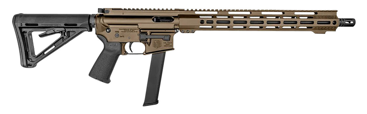Diamondback DB15 9mm Luger 16" FDE Rifle - 32+1 Capacity, Magpul CTR Stock/K2 Grip