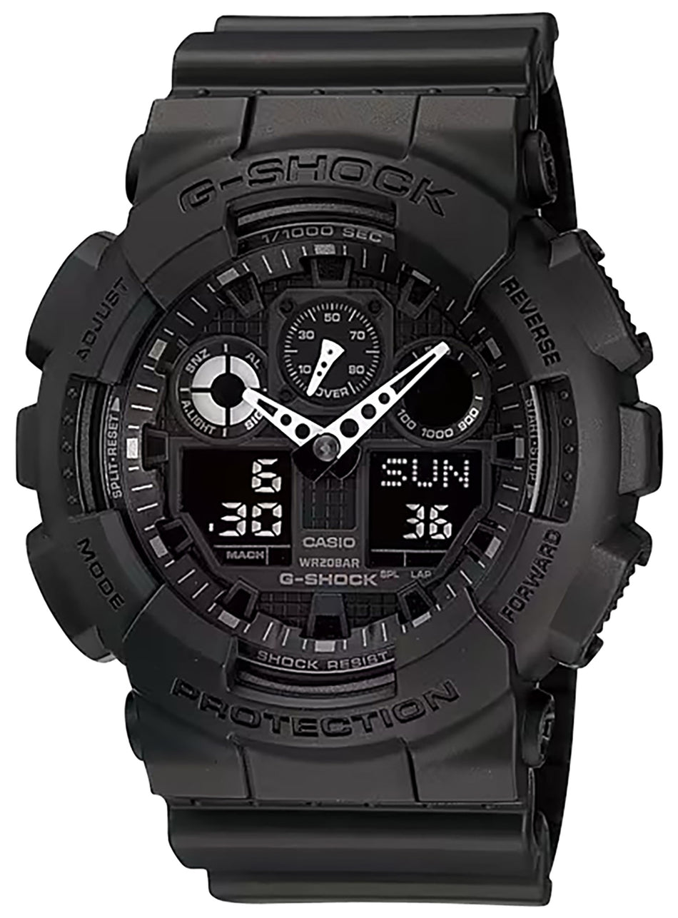 Casio G-Shock GA100 Tactical XL Analog Digital Combo Watch Black