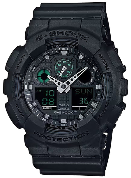 Casio G-Shock GA100MB1ACR Tactical Black Stainless Steel Bezel Watch