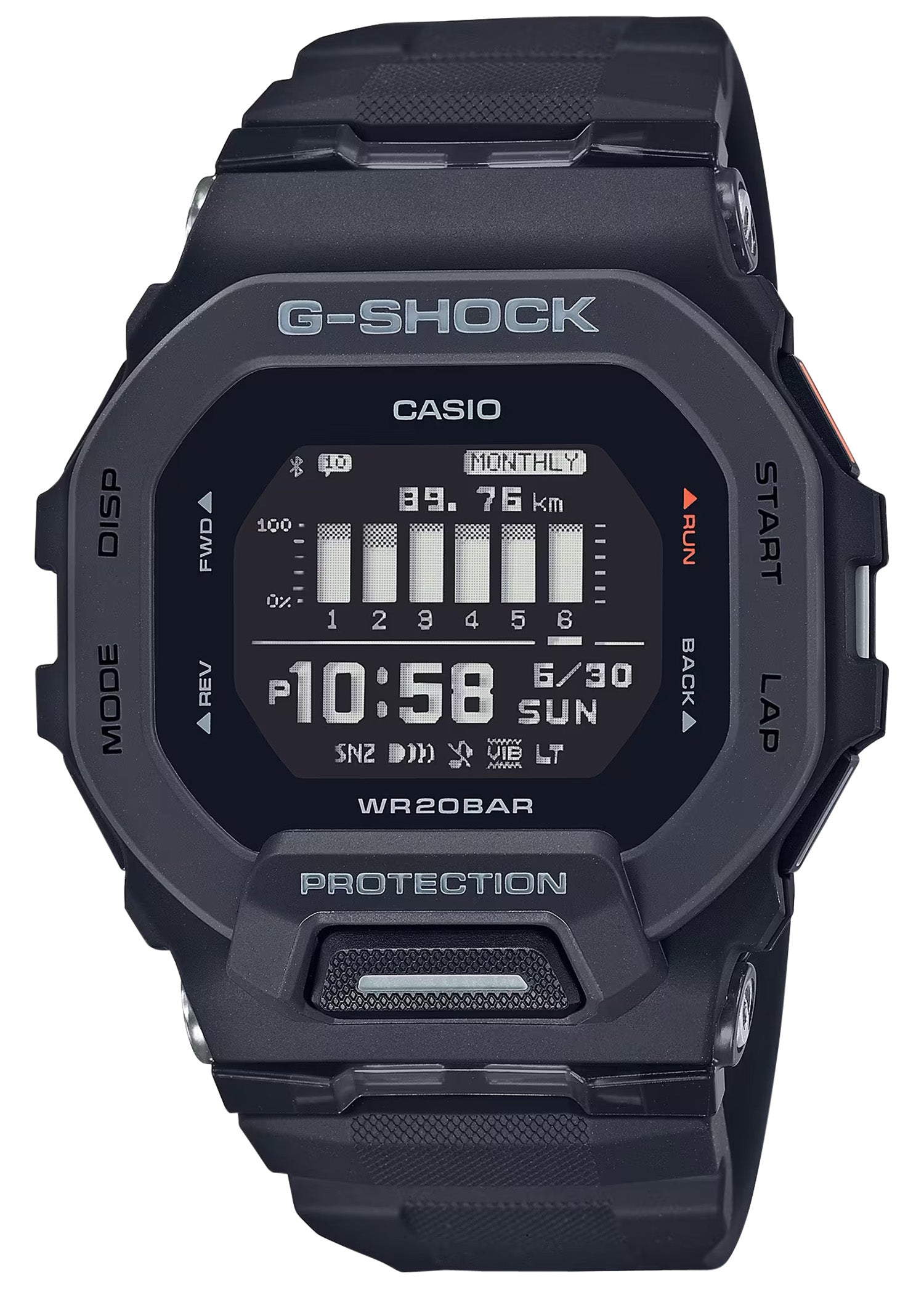 Casio G-Shock GBD2001 Tactical Black Step Counter GPS Watch