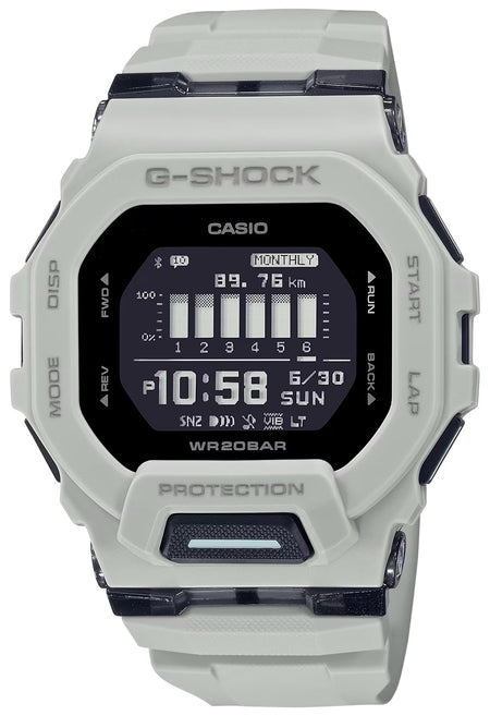 Casio G-Shock GBD200UU9 Tactical White Square Accelerometer Watch
