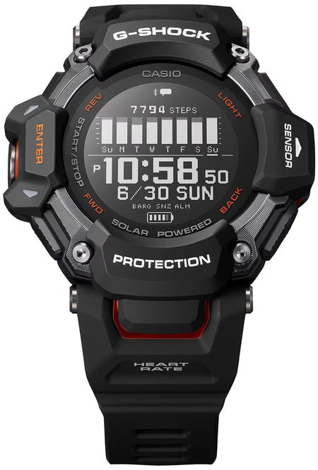 Casio G-Shock GBDH20001A Tactical Black Heart Rate GPS Multi-Sport Watch