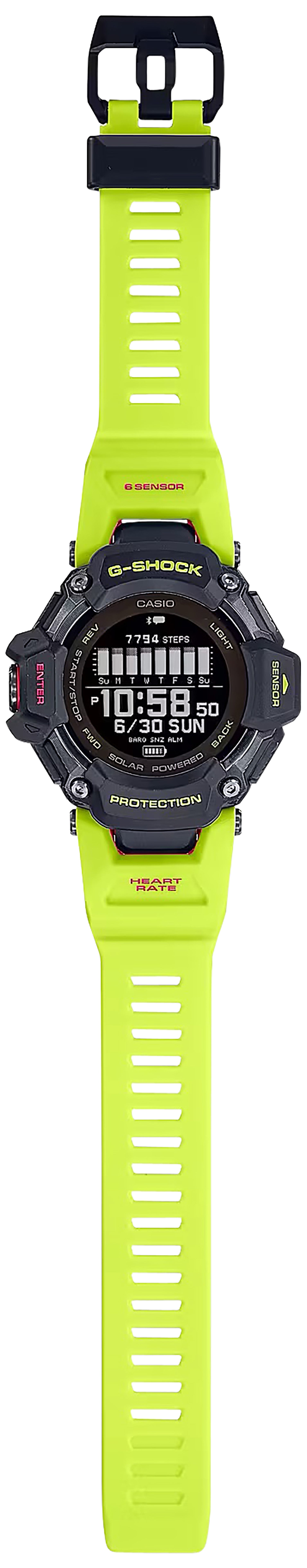 Casio G-Shock GBDH20001A9 Tactical Black Yellow Heart Rate GPS Watch