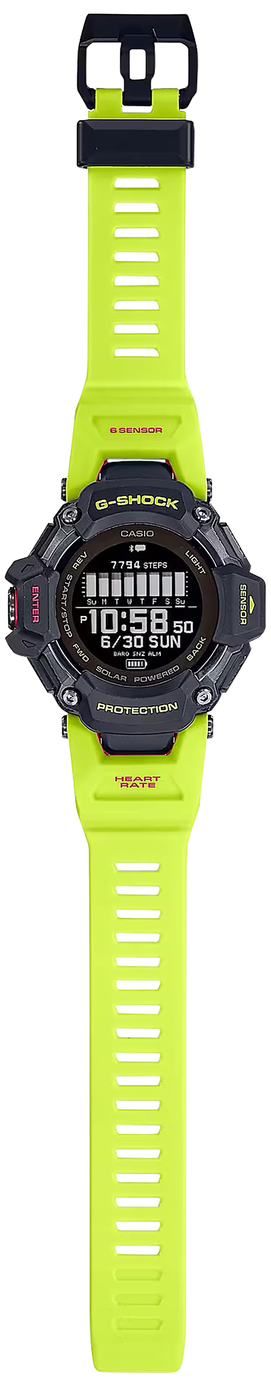 Casio G-Shock GBDH20001A9 Tactical Black Yellow Heart Rate GPS Watch