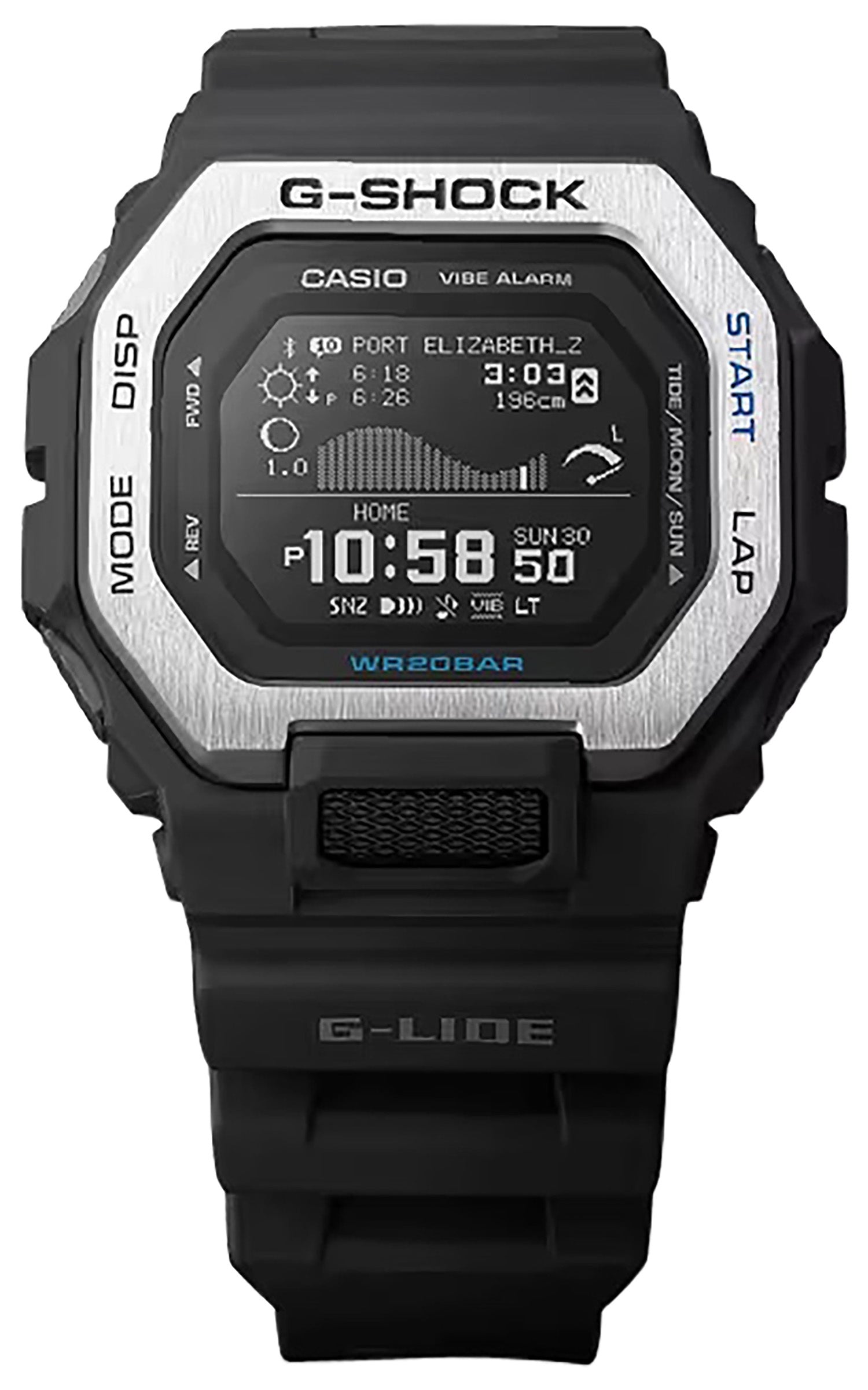 Casio G-Shock GBX100 G-GLIDE Heart Rate Fitness Watch Black