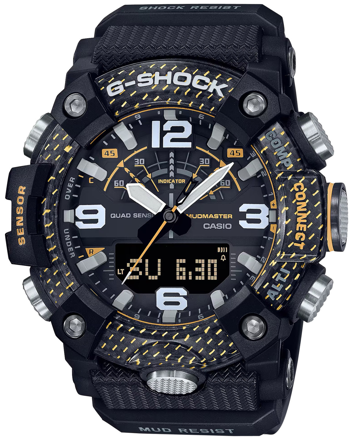 Casio G-Shock GGB100 MudMaster Altimeter Compass Watch Black/Yellow