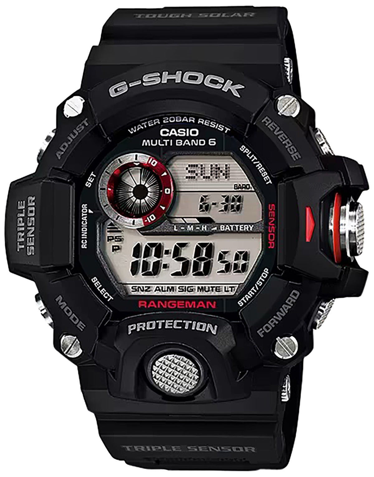 Casio G-Shock GW9400 Rangeman Altimeter Barometer Compass Watch Black
