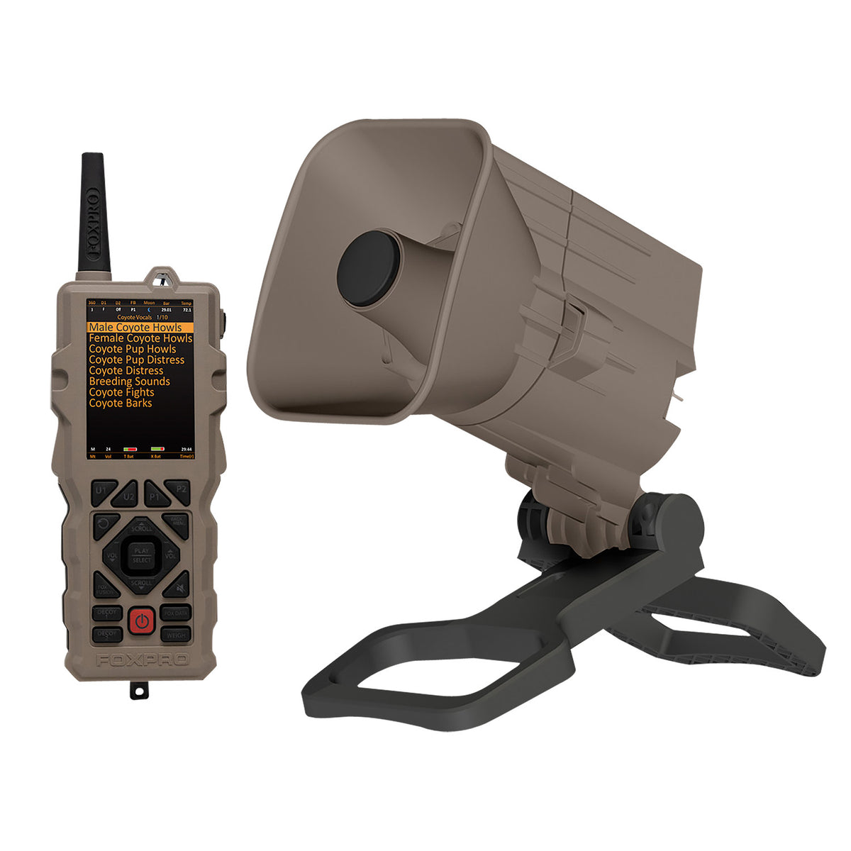 Foxpro X48 Electronic Game Call - USB Reprogrammable, 4 Preset Buttons, 2000-Sound Storage