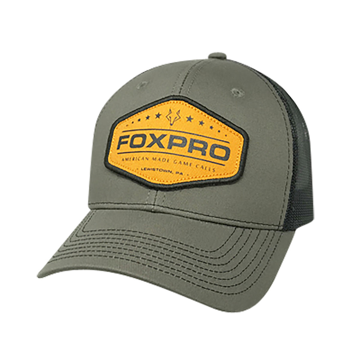 FOXPRO Campfire Patch Olive Green Structured Mesh Cap