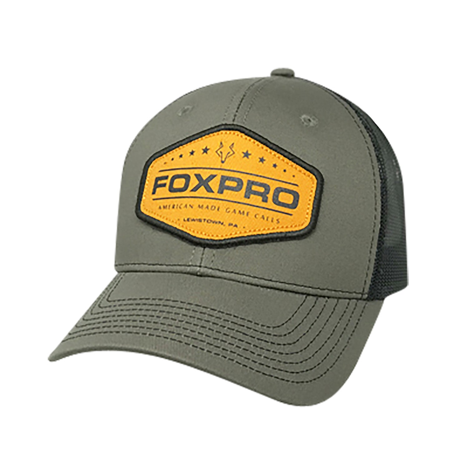 FOXPRO Campfire Patch Olive Green Structured Mesh Cap