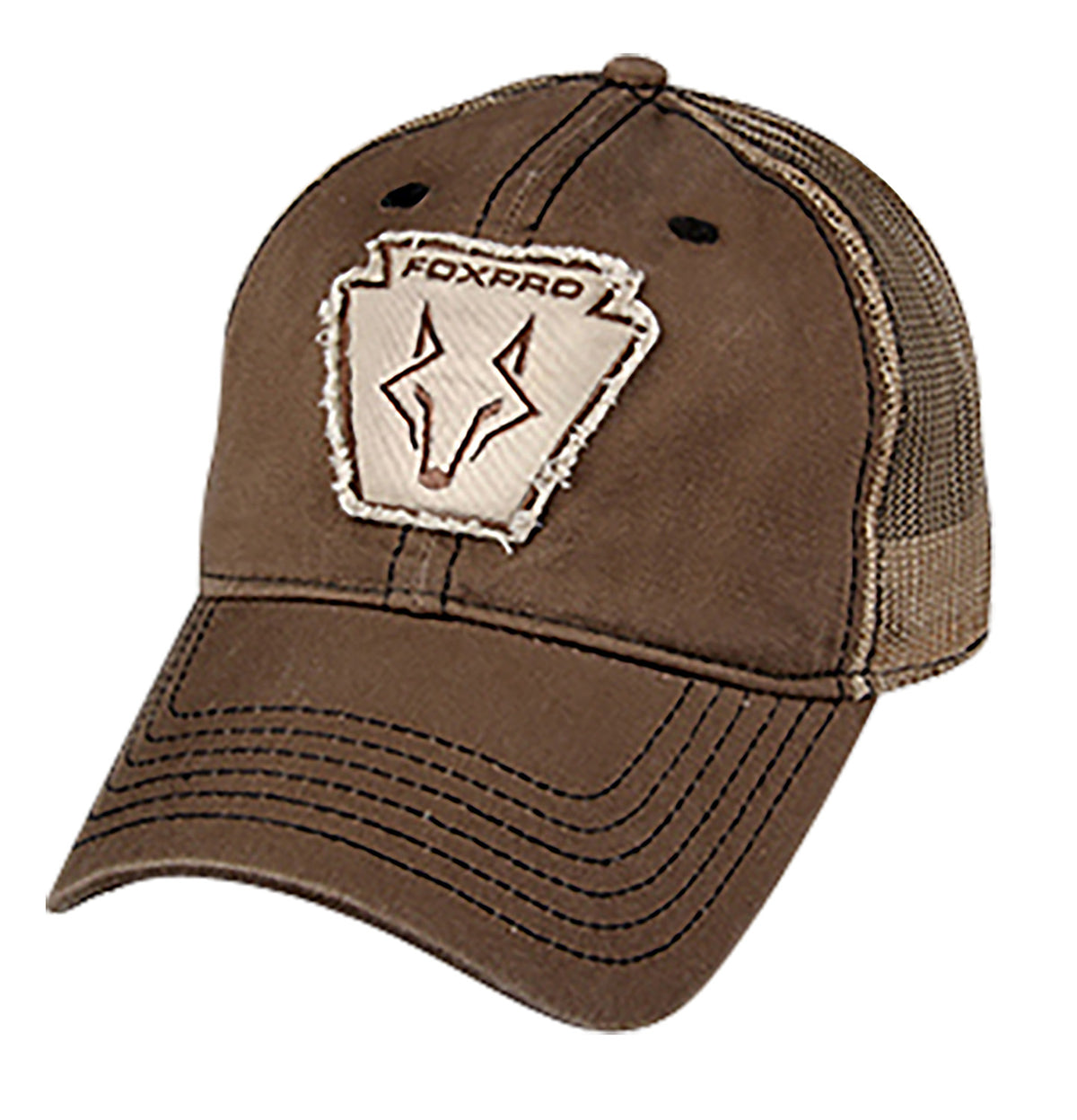 FOXPRO Keystone Brown Unstructured Cap with Foxhead Patch Logo