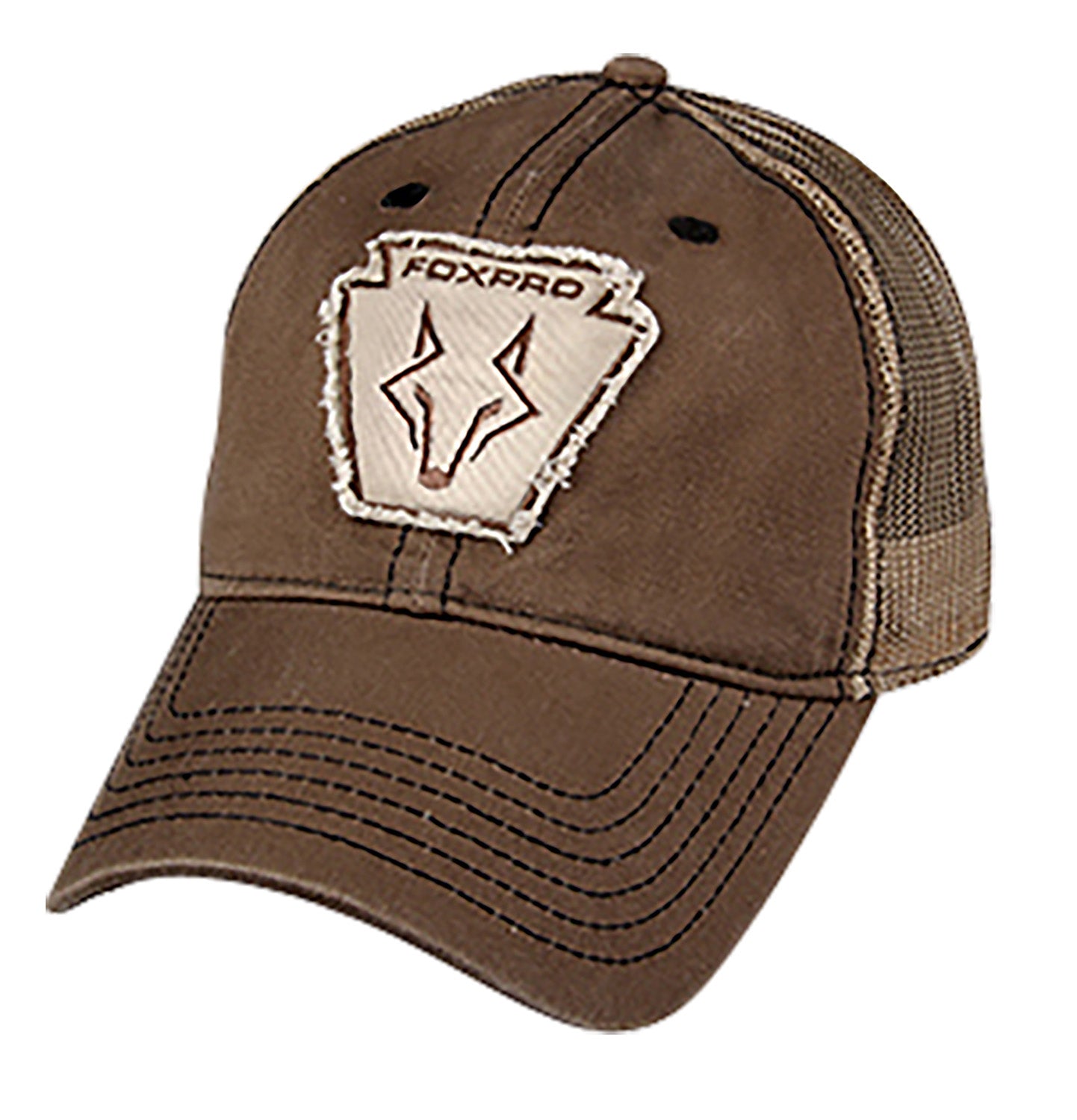 FOXPRO Keystone Brown Unstructured Cap with Foxhead Patch Logo