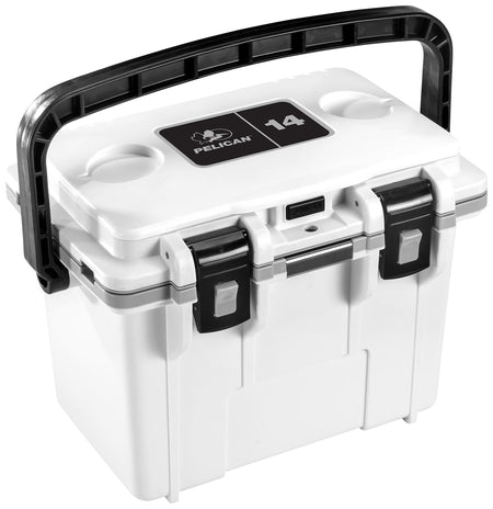 Pelican 14Q-1-WHTGRY 14 Qt Elite Personal Cooler White and Gray