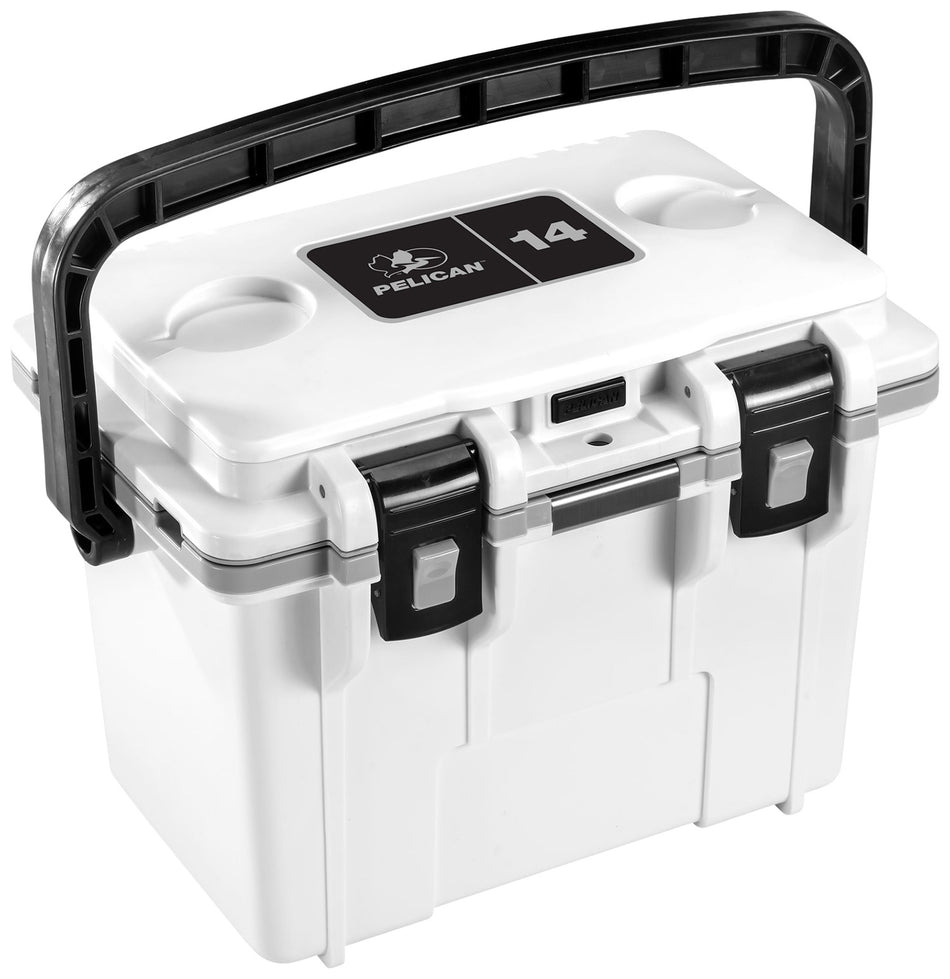 Pelican 14Q-1-WHTGRY 14 Qt Elite Personal Cooler White and Gray
