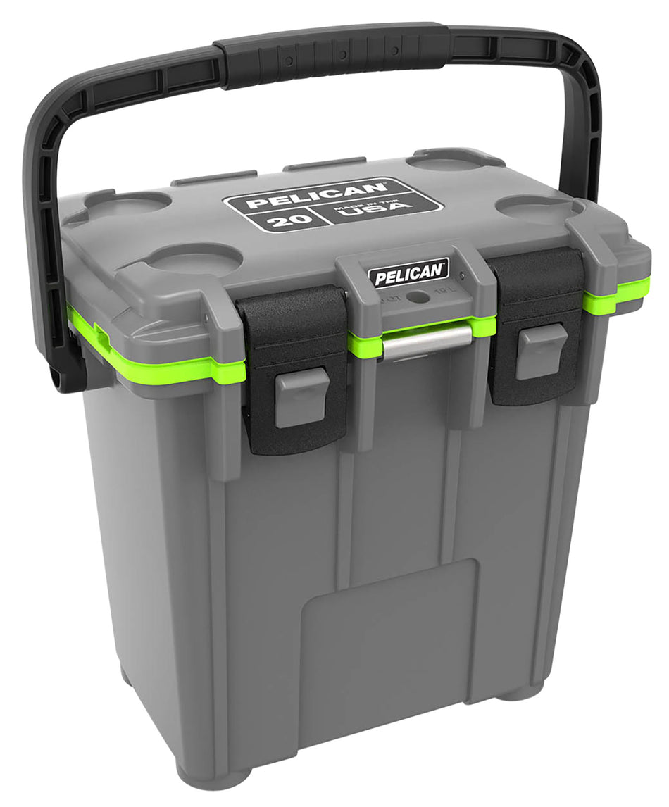 Pelican 20Q-1-DKGRYEGRN 20 Qt Elite Personal Cooler Gray and Green