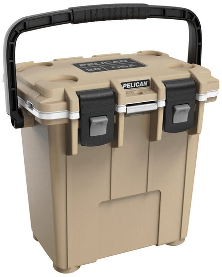 Pelican 20Q-1-TANWHT 20 Qt Elite Personal Cooler Tan and White