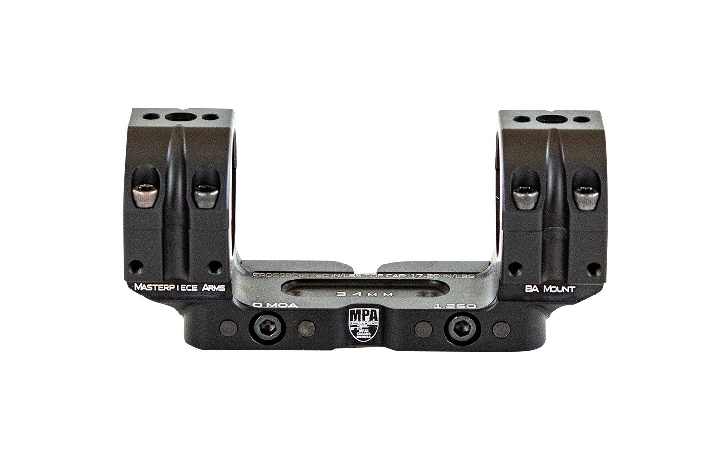MasterPiece Arms MPA BA Series 30mm Bolt Action Rifle Optic Mount Matte Black