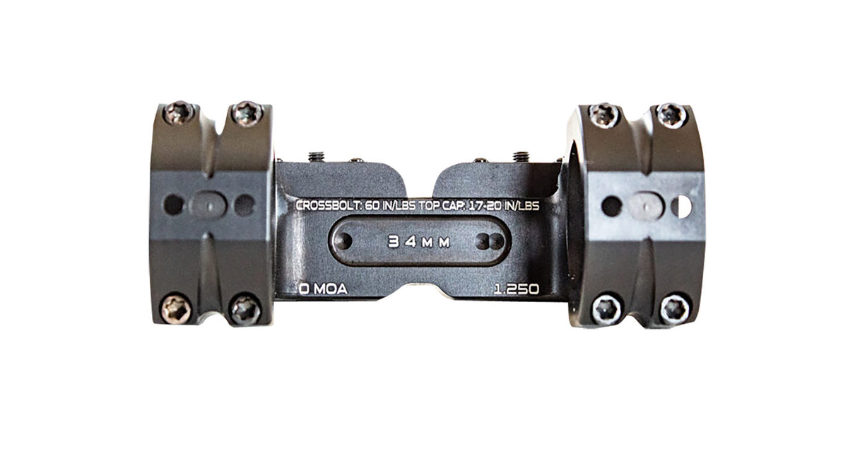 MasterPiece Arms MPA BA Series 34mm Bolt Action Rifle Optic Mount Matte Black