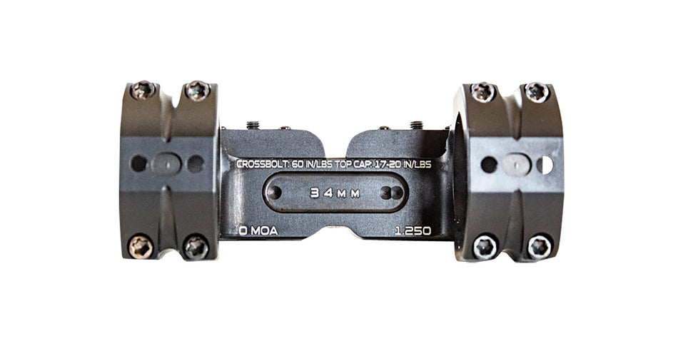 MasterPiece Arms MPA BA Series 34mm Bolt Action Rifle Optic Mount Matte Black